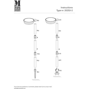 Lampa ogrodowa solarna Frame LED Markslojd - Ściemnianie | 64cm