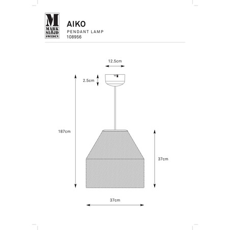 Lampa wisząca Japandi Aiko - Markslojd | Skandynawski Design