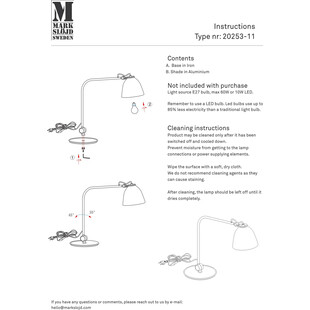 Lampa stołowa Tilt szaro-beżowa Markslojd - Skandynawski design