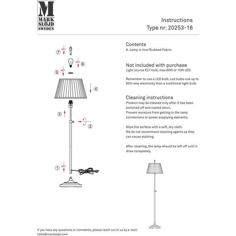 Lampa podłogowa Oxford | Markslojd - Klasyczny design i elegancja