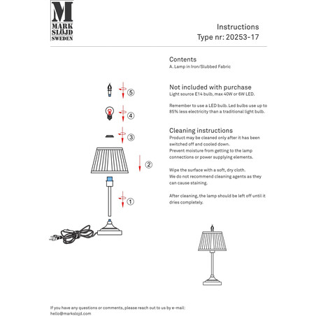Lampa stołowa Oxford - klasyczna elegancja | Markslojd