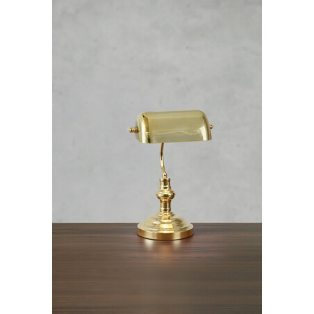 Lampa biurkowa Bankers mosiądz Markslojd | 42cm
