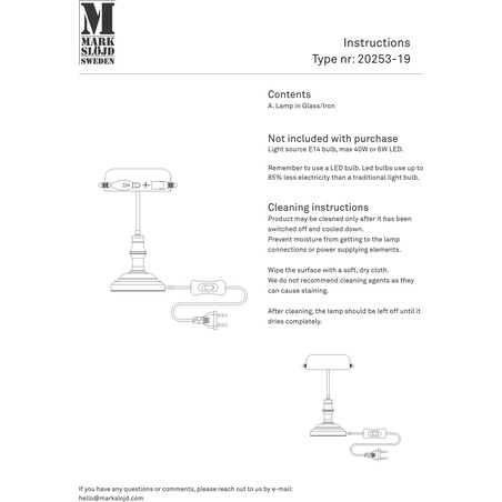 Lampa biurkowa Bankers mosiądz Markslojd | 42cm