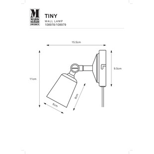 Kinkiet Tiny chrom Markslojd - Regulowany, z włącznikiem