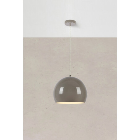 Lampa wisząca kula metalowa szara Pop 28cm - Markslojd