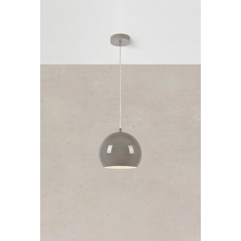 Lampa wisząca kula metalowa Pop szara Markslojd | Retro design