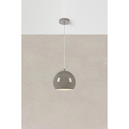 Lampa wisząca kula metalowa Pop szara Markslojd | Retro design