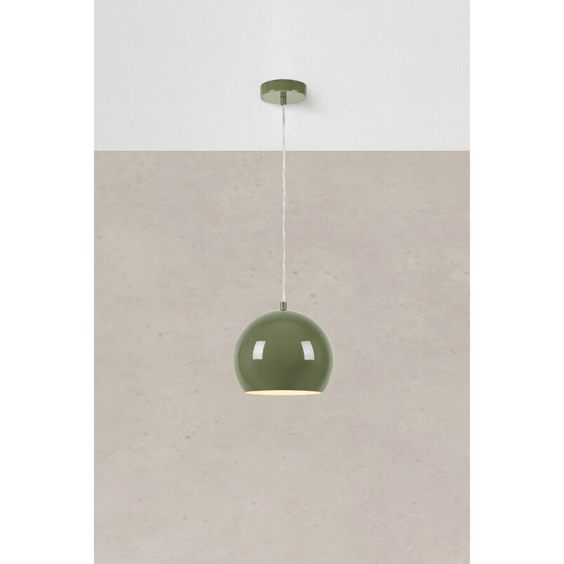 Lampa wisząca kula zielona Markslojd Pop 20cm - Retro design