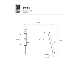 Kinkiet Peak szaro-beżowy Markslojd | Skandynawski Design