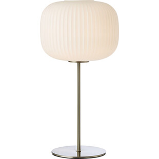 Lampa stołowa szklana Sober - biały klosz, Markslojd