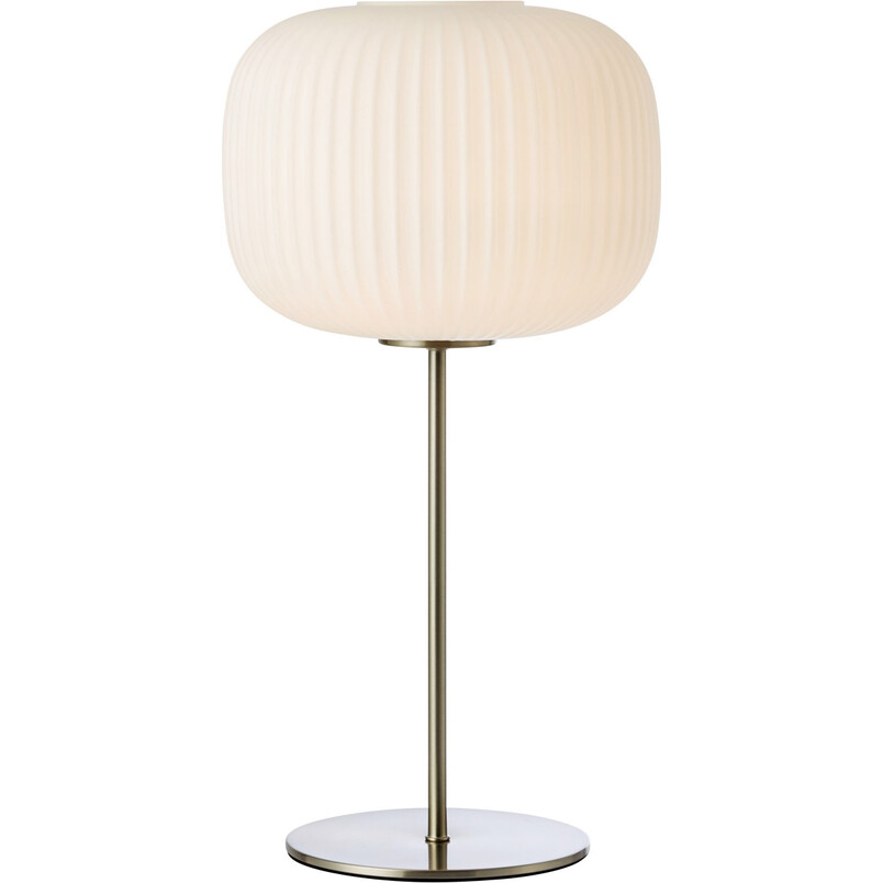 Lampa stołowa szklana Sober - biały klosz, Markslojd