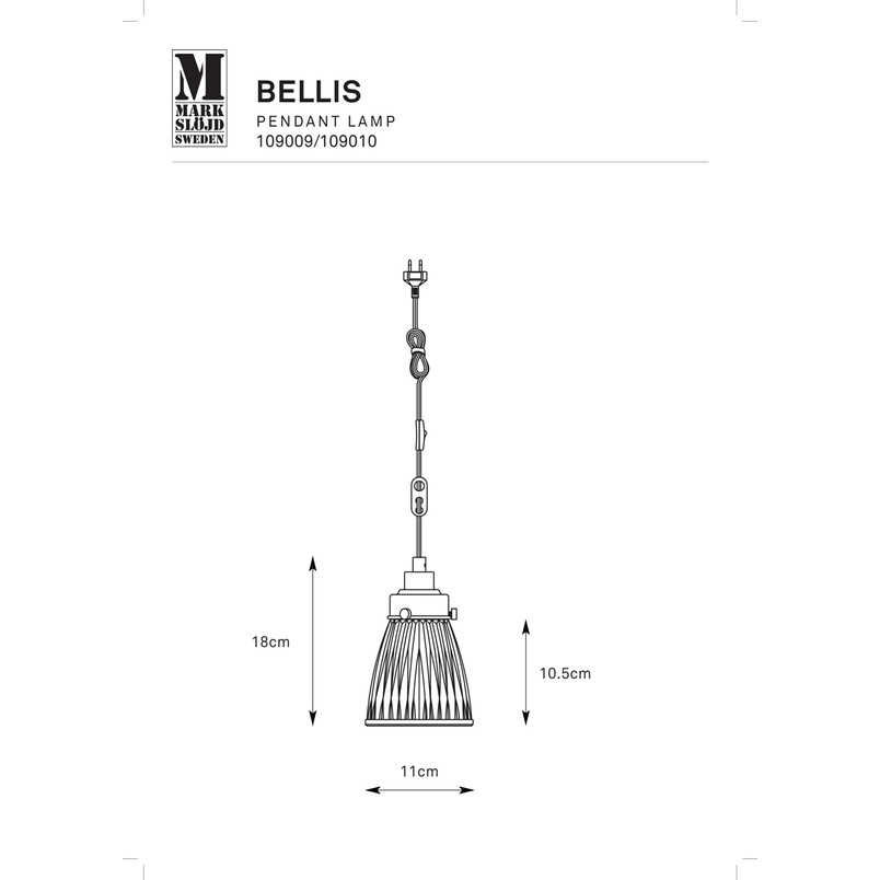 Lampa wisząca szklana Bellis - Markslojd | Retro, E14