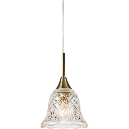 Lampa wisząca Luna Markslojd - Retro, szkło, antyczny mosiądz