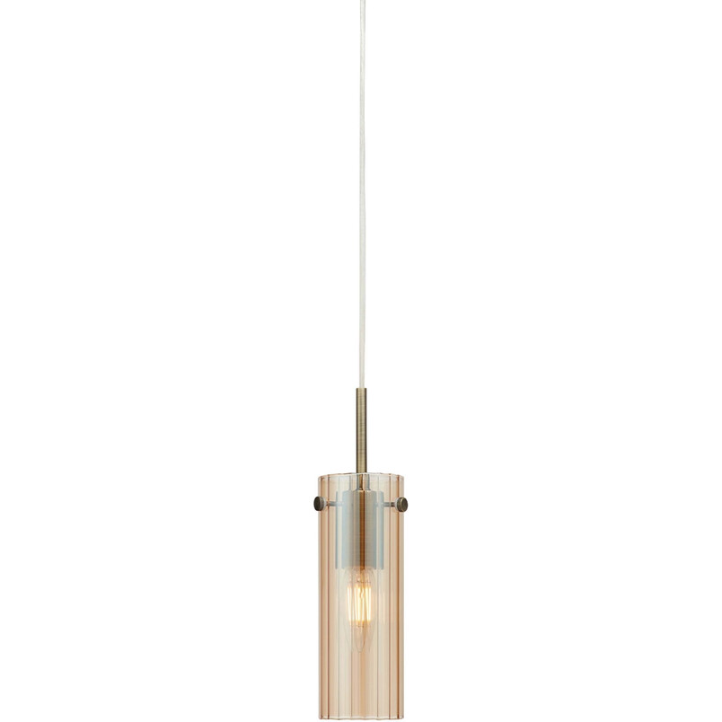 Lampa wisząca Tibia - Markslojd: Bursztynowy szklany klosz