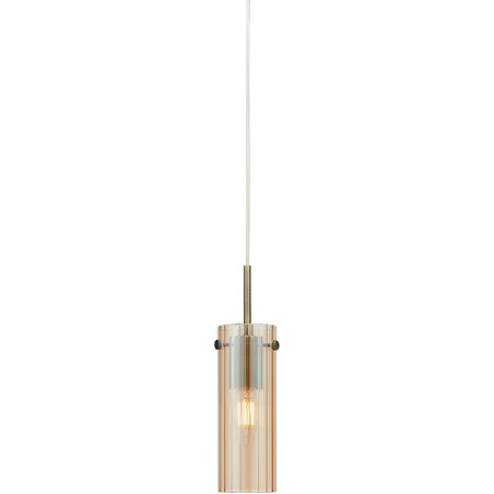 Lampa wisząca Tibia - Markslojd: Bursztynowy szklany klosz