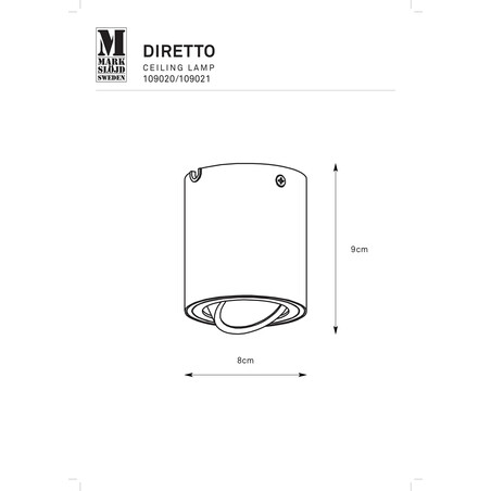 Lampa spot tuba LED Diretto biała Markslojd - Oszczędność i design