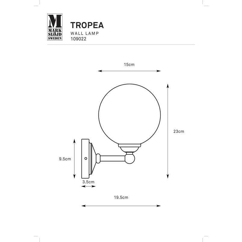 Kinkiet łazienkowy Tropea - Markslojd | Biały/Chrom | IP44