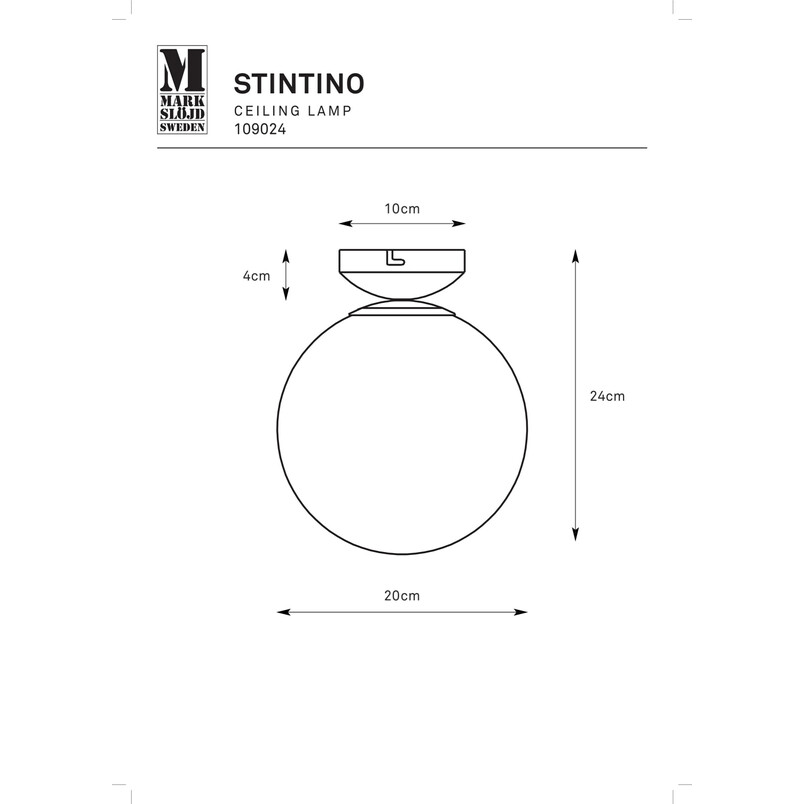 Plafon łazienkowy Stintino - szkło, IP44 | Markslojd