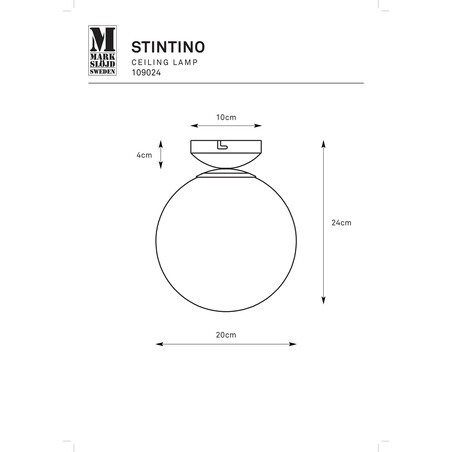 Plafon łazienkowy Stintino - szkło, IP44 | Markslojd