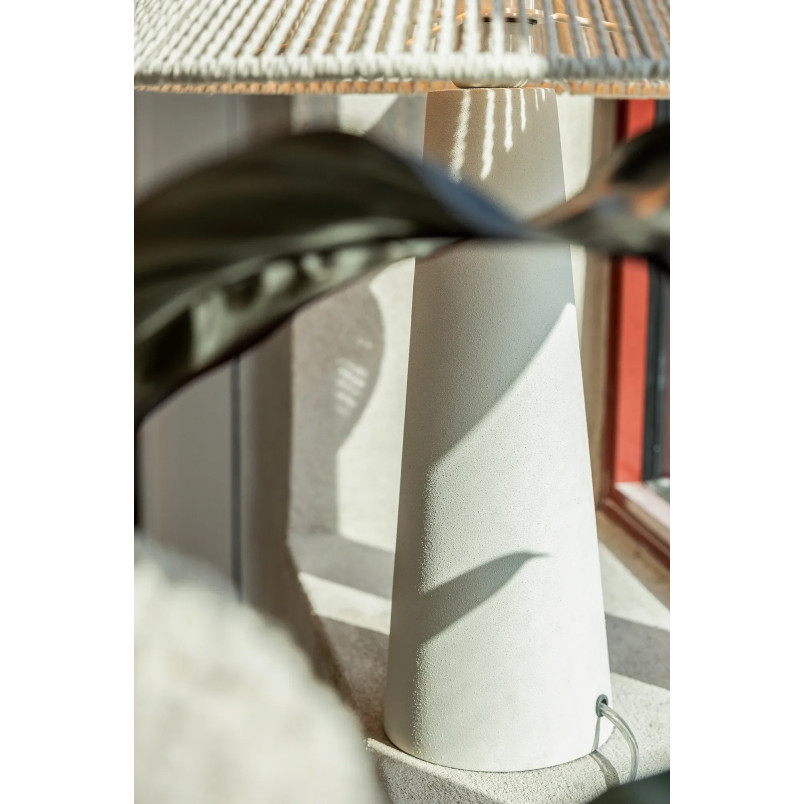 Lampa stołowa boho Favoro Markslojd | Beżowa, sznurkowa, 40cm