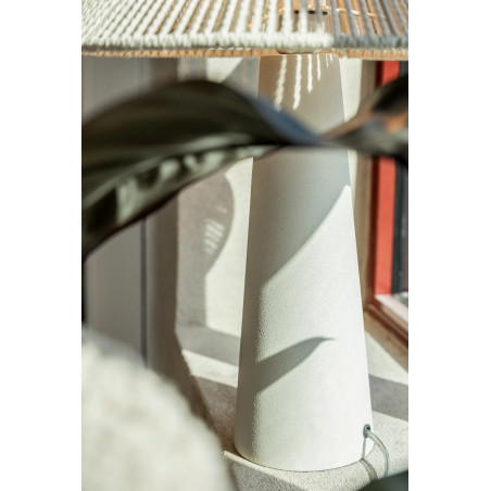 Lampa stołowa boho Favoro Markslojd | Beżowa, sznurkowa, 40cm