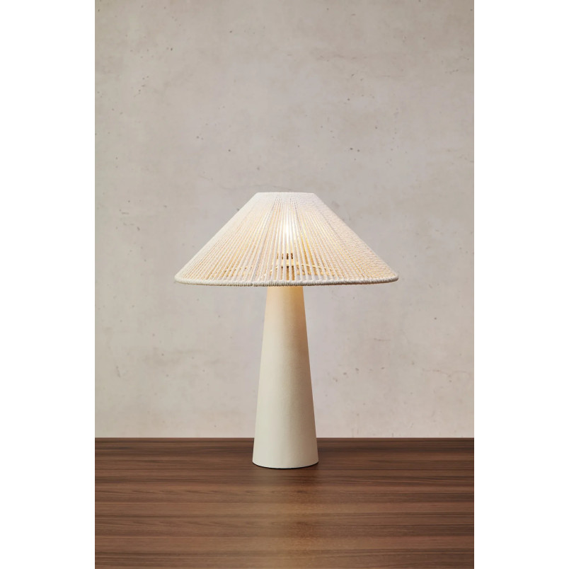 Lampa stołowa boho Favoro Markslojd | Beżowa, sznurkowa, 40cm