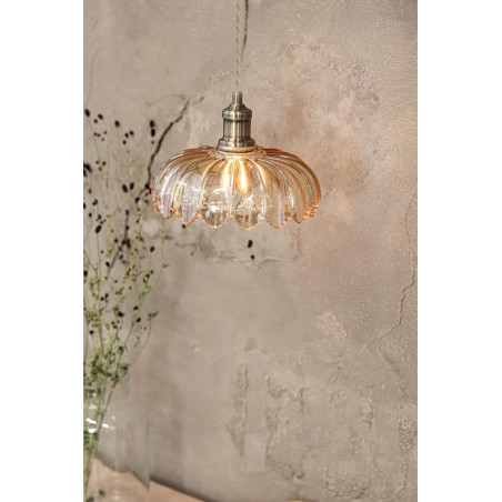 Lampa wisząca retro Kurage | Szkło, Mosiądz | Markslojd