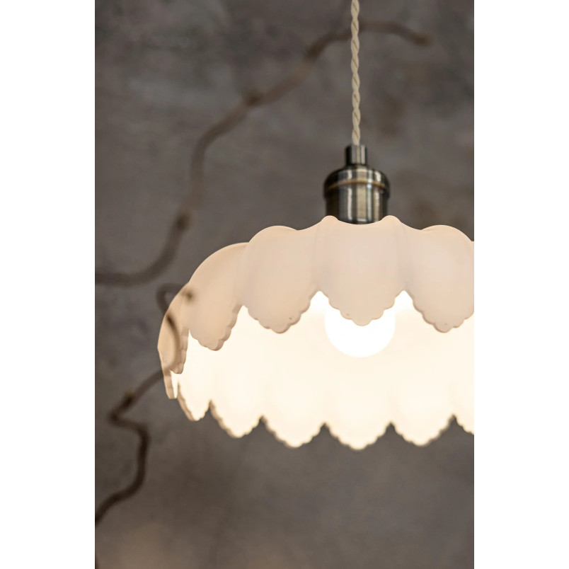 Lampa wisząca retro Kurage - Markslojd | Biały, Mosiądz