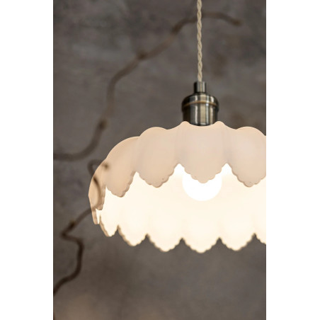 Lampa wisząca retro Kurage - Markslojd | Biały, Mosiądz