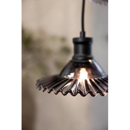 Lampa wisząca retro Novia - Markslojd | Szkło dymione, 3 punkty