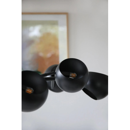 Lampa sufitowa Edgar 8 punktów czarna | Markslojd
