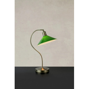 Lampa biurkowa Vela vintage - Markslojd, antyczny mosiądz/zielony