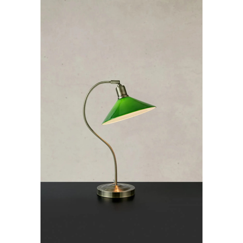Lampa biurkowa Vela vintage - Markslojd, antyczny mosiądz/zielony