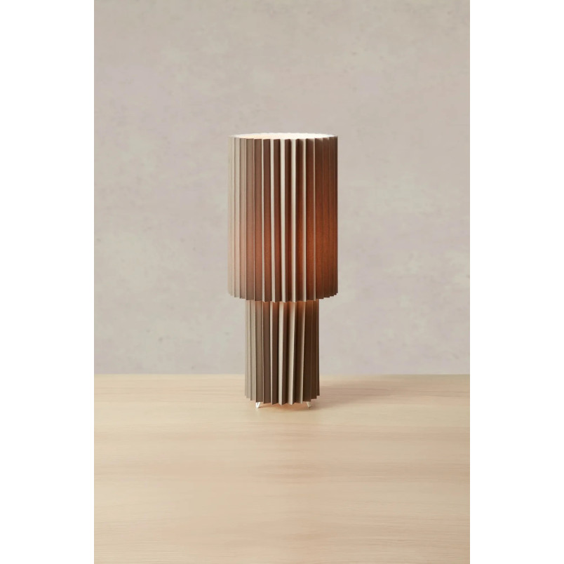 Lampa stołowa plisowana Catis szara Markslojd | Skandynawski design