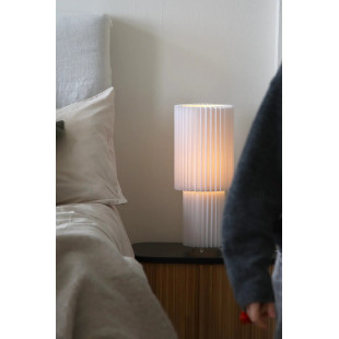 Lampa stołowa plisowana Catis biała | Markslojd