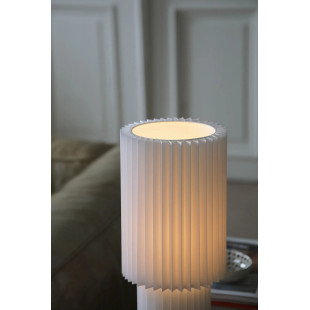 Lampa stołowa plisowana Catis biała | Markslojd