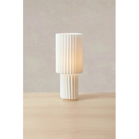 Lampa stołowa plisowana Catis biała | Markslojd