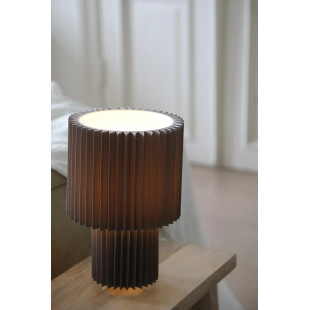 Lampa stołowa plisowana Catis szara | Markslojd