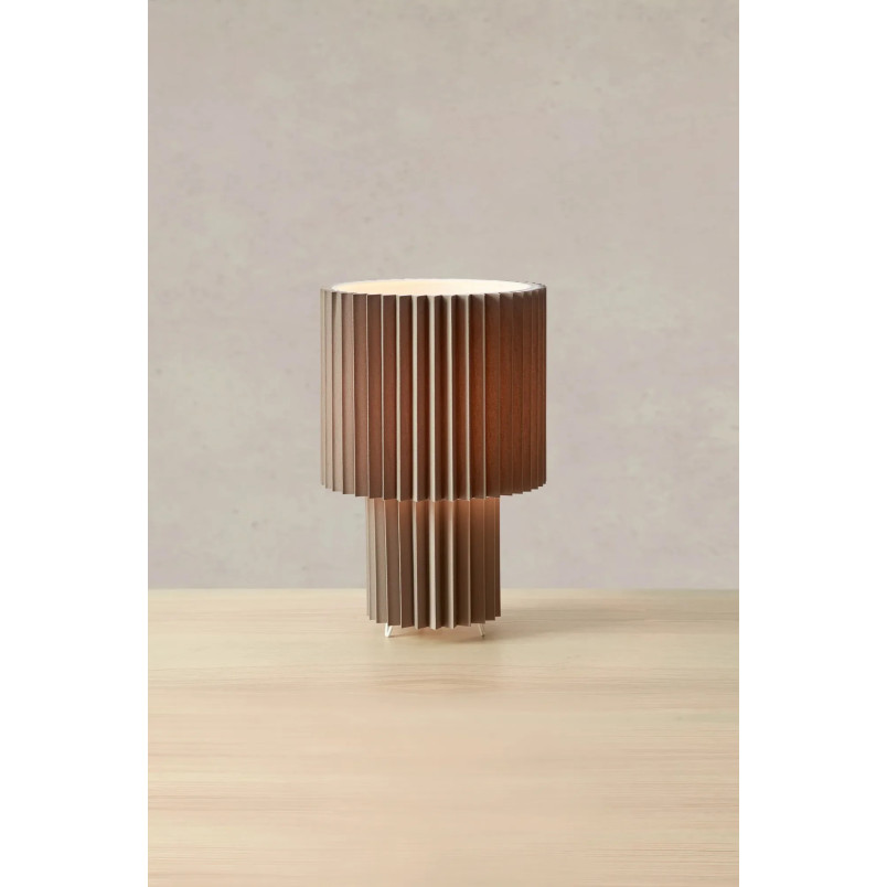Lampa stołowa plisowana Catis szara | Markslojd