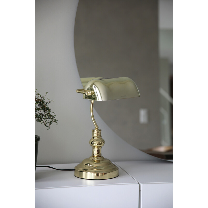 Lampa biurkowa Bankers mosiądz Markslojd | 42cm