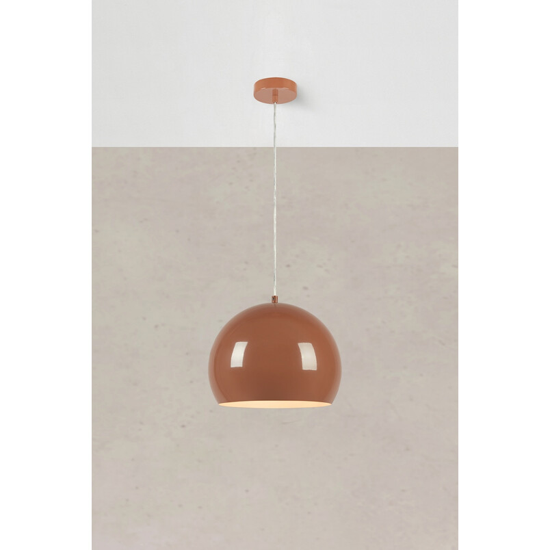 Lampa wisząca kula metalowa Pop 28m brązowa Markslojd - Retro design