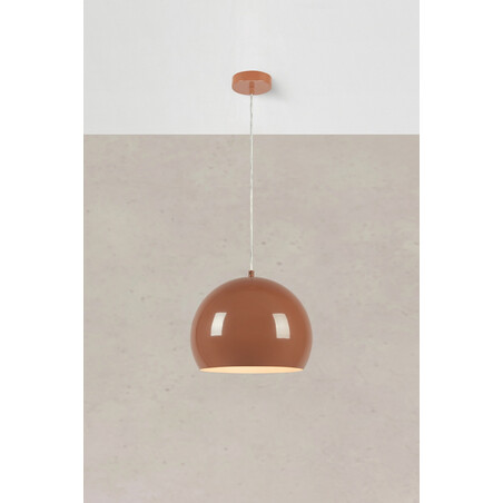 Lampa wisząca kula metalowa Pop 28m brązowa Markslojd - Retro design