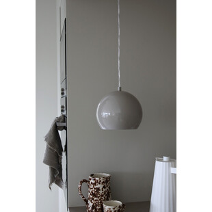Lampa wisząca kula metalowa Pop szara Markslojd | Retro design