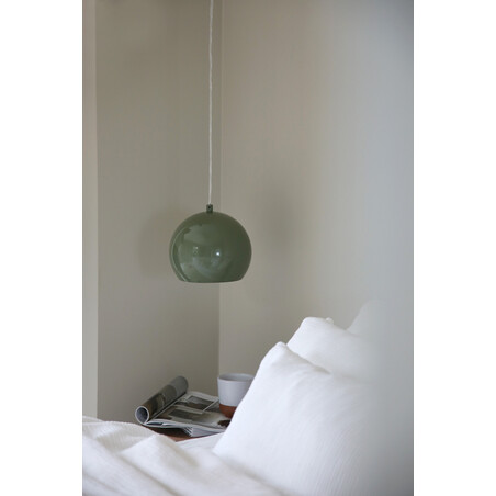 Lampa wisząca kula zielona Markslojd Pop 20cm - Retro design