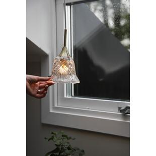 Lampa wisząca Luna Markslojd - Retro, szkło, antyczny mosiądz