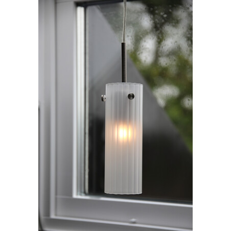 Lampa wisząca Tibia Markslojd - Szklana tuba, ryflowana | Kup teraz!