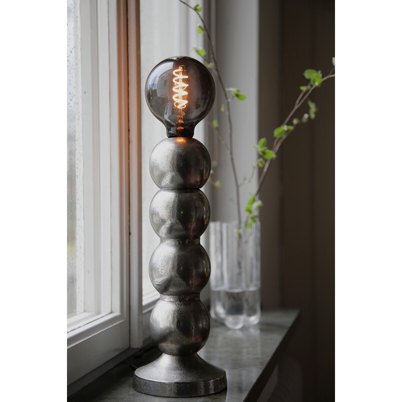 Lampa stołowa orientalna Gong srebrna | Markslojd