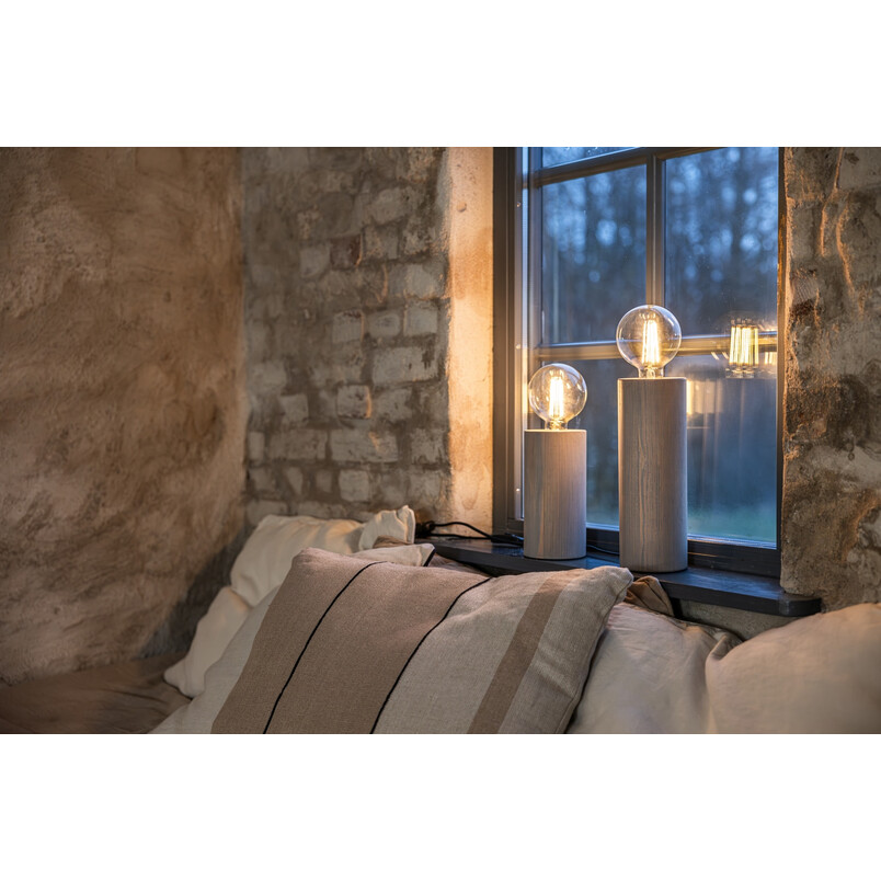 Lampa stołowa drewniana Legna szara Markslojd | Kup online