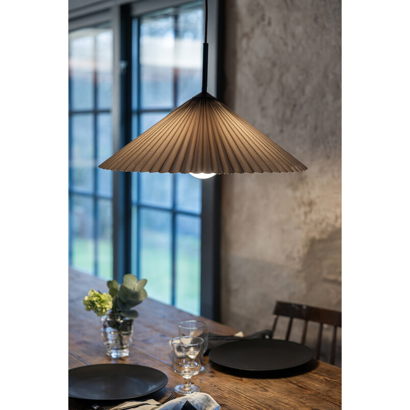 Lampa Wisząca Japandi Plisado Szara Markslojd | 50cm
