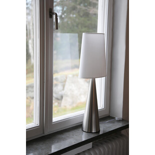 Lampa stołowa biała Markslojd Conus Satin - Nowoczesny design